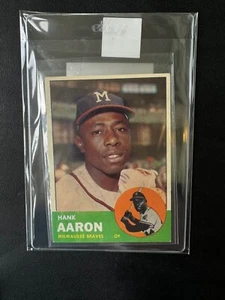 1963 TOPPS #390 HANK AARON HOF MILW BRAVES—POPULAR ISSUE💥*** (tgcs) - Picture 1 of 2
