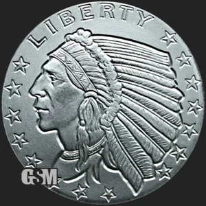 1/4 oz. Incuse Indian 1/4 oz .999 Fine Silver Fractional Round BU - IN STOCK! - Picture 1 of 3