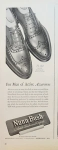Zapato Nunn Bush 1947 anuncio vintage para hombres de conciencia activa la alerta - Imagen 1 de 2