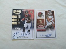 Braxton Miller 2016 Panini Contenders RC Auto #332, + bonus card Auto Kenny Bell