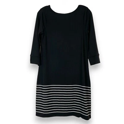 White House Black Market Dress Small Petite Striped Knit - Image 1 of 4