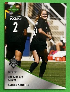 Ashley Sanchez 2023 Parkside NWSL Pronto Week 6 SILVER PARALLEL Card #31 /10
