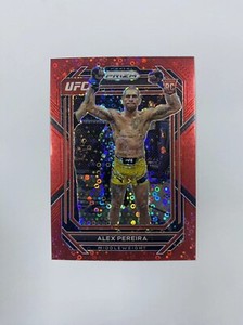 ALEX PEREIRA 2023 PANINI PRIZM UFC RC ROOKIE DISCO RED PRIZM #/99