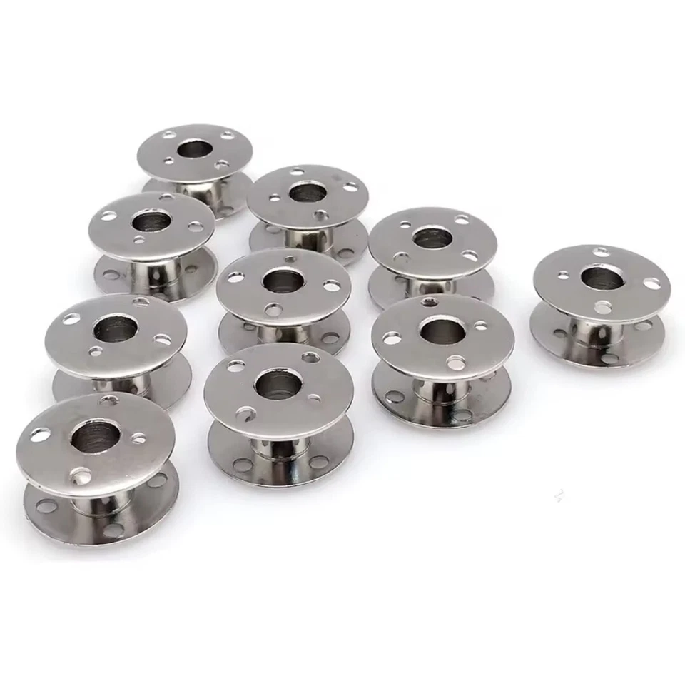 3 Original Vintage 201k SINGER Sewing Machine Metal Bobbins Also Fit 401k/411k