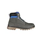 U.S. Polo Assn. Elegant Gray High Lace-Up Boots With Logo Men's Detail Authentic