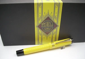 PARKER DUOFOLD MANDRIAN YELLOW - LIMITED EDITION - FOUNTAIN PEN - Picture 1 of 10