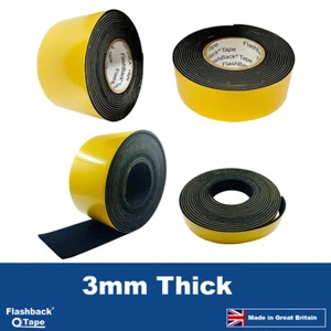 3 mm dick - Selbstklebendes Schwamm Gummiband Schaum EPDM Wetter Abisolierband - Bild 1 von 3