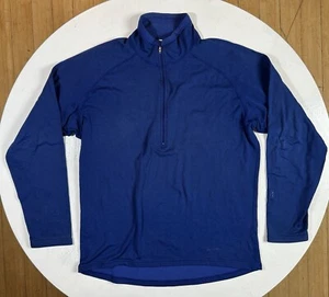 Patagonia Men L R1 Regulator Polartec Navy Blue Thermal Fleece Half Zip USA Made - Picture 1 of 7