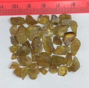 59 Carat Faceted Rough Quality Natural Sphene Lot From Pakistan Gemstone - Picture 1 of 24