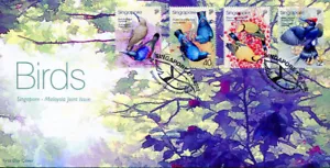 SINGAPORE/MALAYSIA: Birds Joint Issue / First Day Cover FDC  / Scott 1014-1017 - Picture 1 of 1