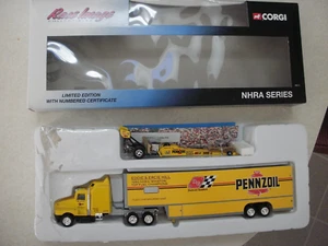 NHRA 1/64 EDDIE HILL PENNZOIL HAULER AND DRAGSTER - Picture 1 of 5