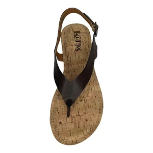 Korks Skylar Womens Thong Sandals Size 9 Brown Tan Stylish & Comfortable Shoes - Picture 1 of 11