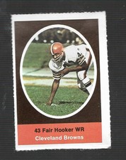 1972 Sunoco stamp Fair Hooker (Cleveland Browns)
