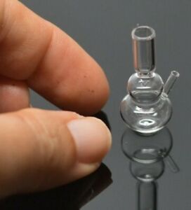 Miniature Dollhouse Accessories Clear Glass Water Pipe Bong 1:12th Scale