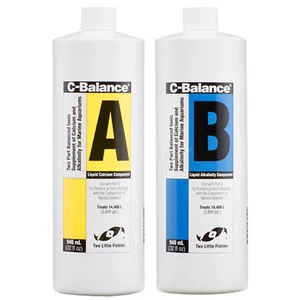Two Little Fishies C-Balance 2x 1 Liter Two Part Balanced Calcium & Alkalinity - Picture 1 of 6