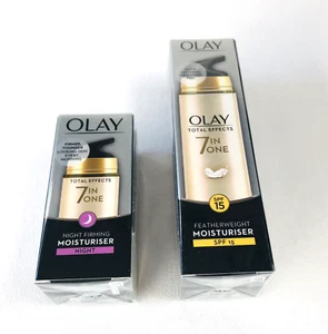 OLAY TOTAL EFFECTS 7 IN ONE FEATHERWEIGHT MOISTURISER SPF 15 + NIGHT FIRMING - Picture 1 of 1