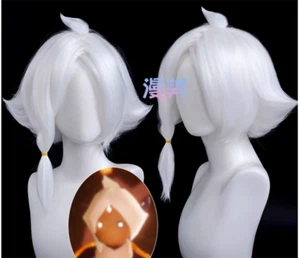 Sky:Children Of The Light Cosplay Wig White Hairpieces Unisex Short Hair 35CM - Picture 1 of 6