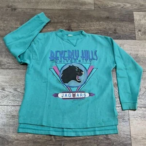 Vintage 80s/90s Ross Beverly Hills University Jaguars Teal Sweatshirt - One Size - Bild 1 von 7