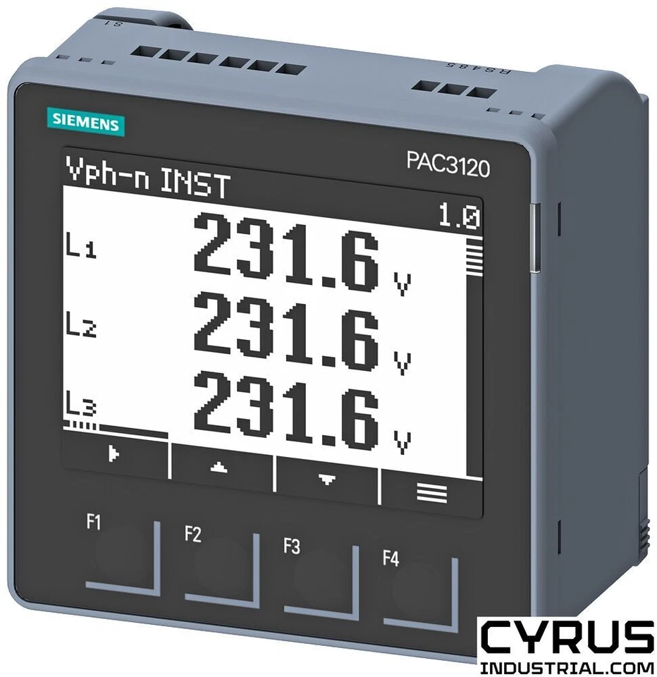 Siemens 7KM3120-0BA01-1DA0 SENTRON PAC3120 LCD 96X96 mm Dispositivo de Monitoreo de Potencia  Foto 1 de 1