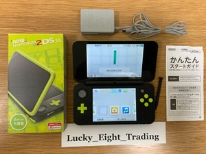 Neu Nintendo 2DS XL LL schwarz Limette Konsole Ladebox japanischer Ver [BOX]