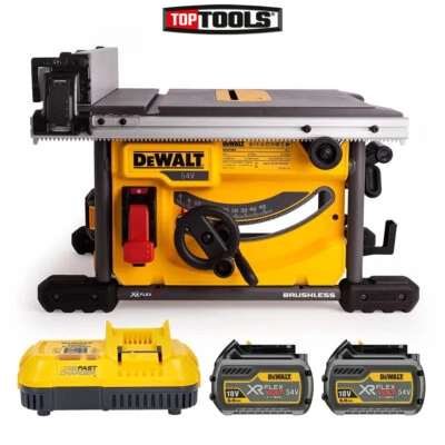 DeWalt DCS7485T2 54V FLEXVOLT Brushless Table Saw + 2 x 6Ah Batteries & Charger - Image 1 of 4
