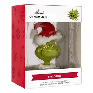 *GRINCH HEAD* Sello EL GRINCH Ornamento Dr. Seuss Nuevo en Caja - Imagen 1 de 5