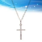  Collier croix à la mode ton argent croix pendentif collier intégré avec