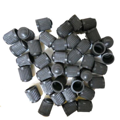 50x Black Plastic Car Truck Auto Wheels Tire Valve Stems Caps Lid Air Dust Cover - Image 1 of 4