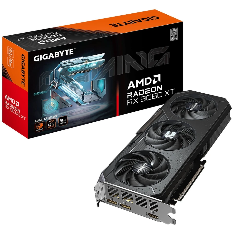 Gigabyte Radeon RX 9060 XT GAMING OC 8G GV-R9060XTGAMING OC-8GD GDDR6 128bit - Image 1 of 3