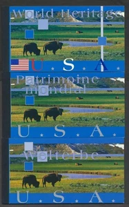 Naciones Unidas 2003 EE.UU. Patrimonio de la Humanidad conjunto de 3 folletos NH - Imagen 1 de 1