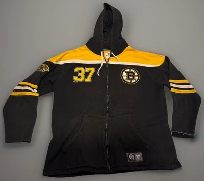 Boston Bruins Hombre’s Sudadera con Capucha Cremallera Completa NHL Fanáticos Hombres Talla XXL Patrice Bergeron Foto 1 de 4