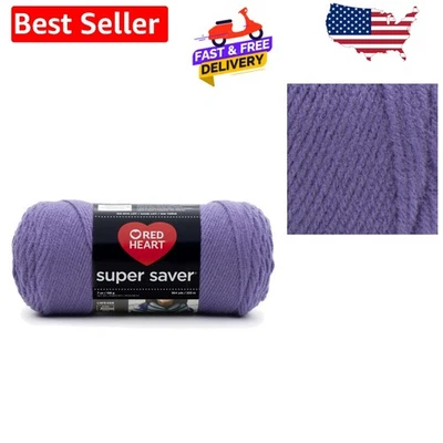 Craft with Red Heart Lavender Acrylic Yarn - 364 Yards of Soft Worsted Weight - Image 1 of 3