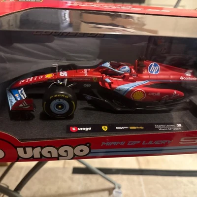 BBURAGO 1/18 - FERRARI SF-24 - 3RD MIAMI GP 2024 (C. LECLERC) 16815-L16-MIAMI - Image 1 of 4