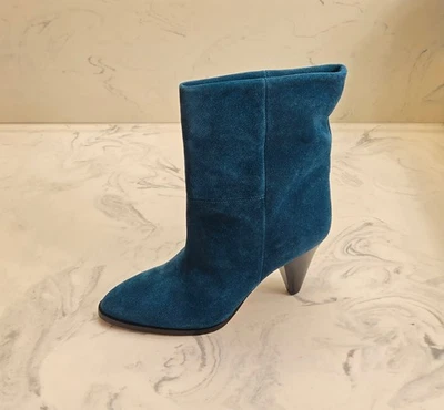 Новый! Женские сапоги Isabel Marant Rouxa Slouchy Bootie бирюзовые размер 11 США 41 евро Рекомендуемая розничная цена производителя $1190 - Изображение 1 из 4