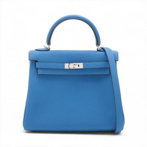 Hermès Kelly 25 Le Tournay Togo Blue hydra Silver Metal Fittings W: 2024 - Picture 1 of 15