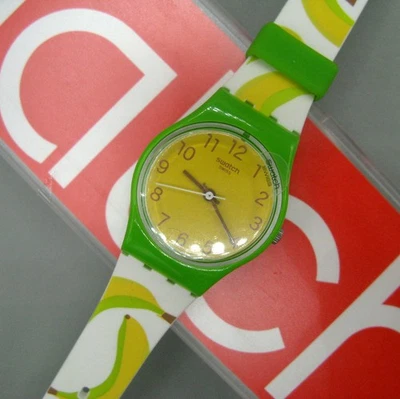 Swatch Watch BANANA SHAKE LG127 Vintage 2014 Originals Small Lady New With Case - image 1 of 4