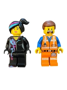 Lot of 2 Minifigures - The Lego Movie Emmet & Lucy Wyldstyle - Picture 1 of 4