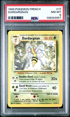 1999 Pokemon French Base Set Dardargnan Beedrill #17 PSA 8 NM-MT - Image 1 of 2