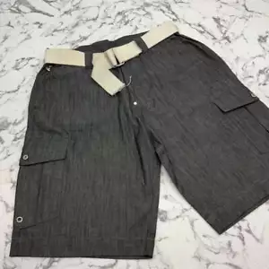 Pantalones Cortos Informales Para Hombre Parish Dk Gris Carga Nuevos con Etiquetas - Imagen 1 de 5