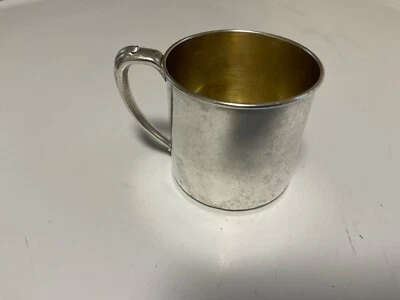 Taza de bebé antigua plateada de colección placa Tudor Oneida Community años 40’s Foto 1 de 4