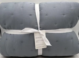 Pottery Barn Tencel Lyocell getuftete King Quilt ~ Riviera Blue - Bild 1 von 2