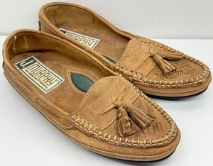 J.Murphy Johnston & Murphy Brown Leather Tassel Loafers Moccasin Boat Shoes 7M - Picture 1 of 17