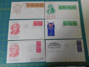 US, PRESIDENTIAL SERIES COILS FDC`S, 6 DIFFERENT - Imagen 1 de 1