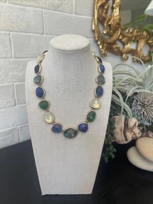 Collar Anne Klein Tono Dorado Multi Piedra Abulón Concha y Resina Collar Foto 1 de 4