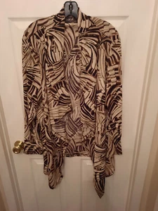 Essentials By Milano Womens over blouse, open poncho blouse 1X Waterfall style - Picture 1 of 5