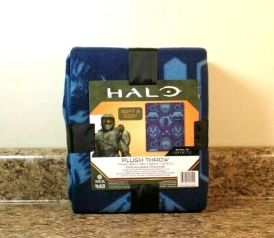 HALO Plush Throw Blanket Blue 40 x 50 NWT - Image 1 of 3