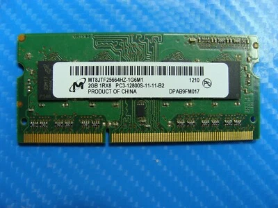 Dell Inspiron 15.6" 5520 OEM RAM Memory 2GB 1RX8 PC3-12800S MT8JTF25664HZ-1G6M1 - Image 1 of 2