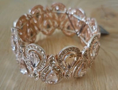 Pulsera para mujer International Inspiration lágrima cristal chapado en oro rosa Foto 1 de 4