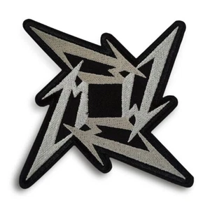 Metallica M Ninja Throwing Star Patch | American Heavy Thrash Metal Band Logo - Picture 1 of 2