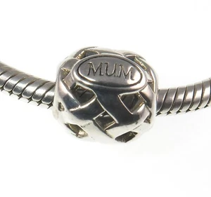 Chamilia 925 sterling silver MUM WOVEN charm bead mother's day - Picture 1 of 12